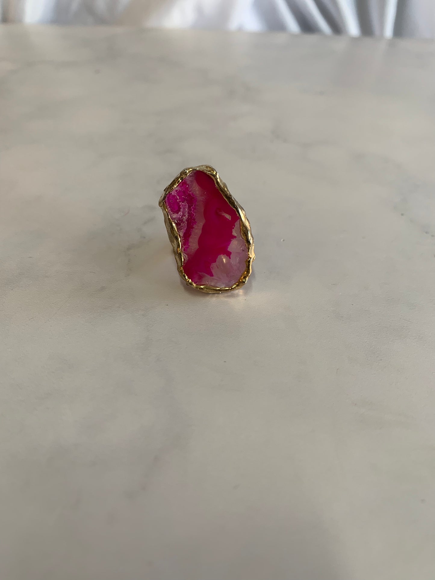 Anillo ágata rosa